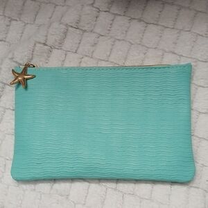 Aqua Cosmetic bag with Starfish Charm